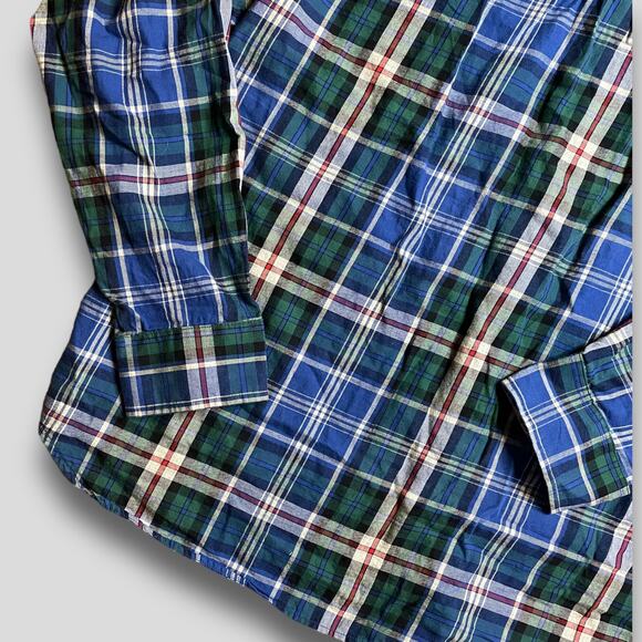 MENS BUTTON DOWN OLD NAVY 100 COTTON PLAID FALL 90s PREPPY WESTERN VIBES SIZE XL - Picture 4 of 9
